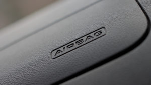 The picture shows a normal car airbag.