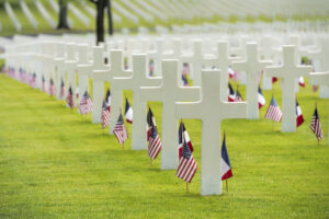 memorial day at the American cemetery in France
