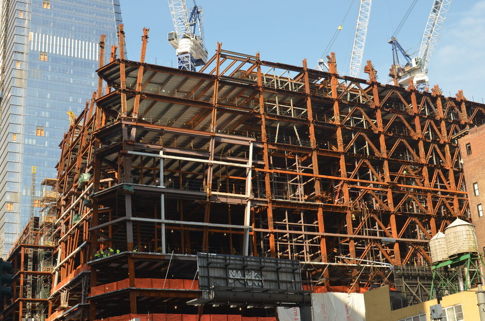 Building under construction in Manhattan