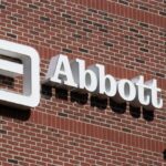 sign on front facade of Abbott Laboratories research facility.