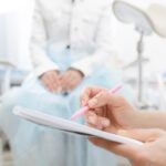 a young woman at gynecologist office during consultation